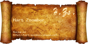 Hart Zsombor névjegykártya